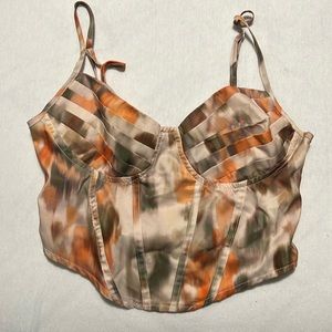 Spaghetti multi color crop top